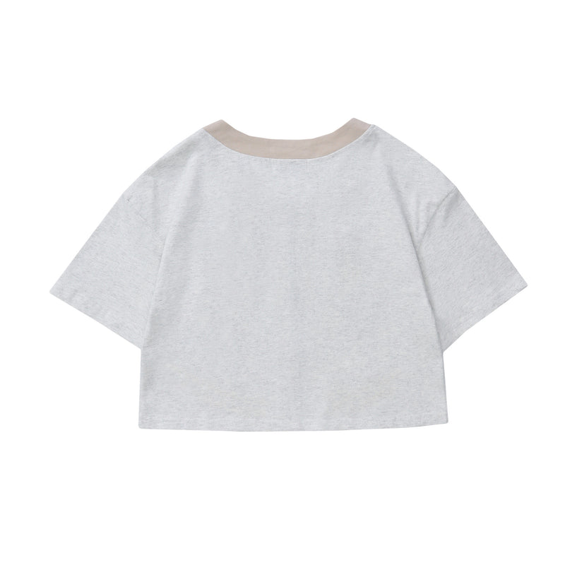 street style cropped short sleeve cardigan, view 3 - MRSLM