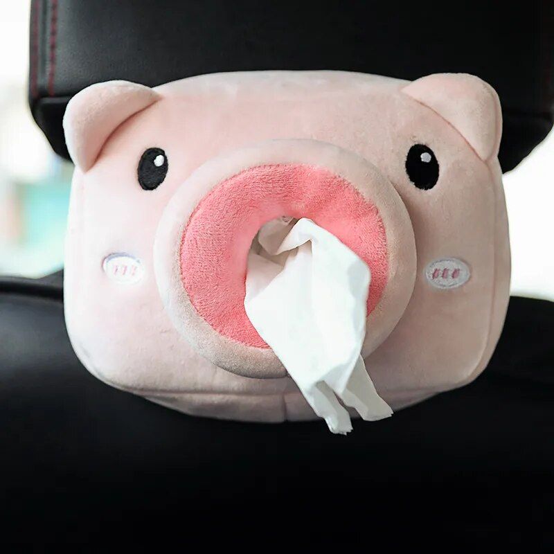 plush animal car tissue box cover, view 10 - MRSLM