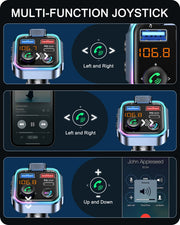 bluetooth 5.3 fm transmitter with 48w fast charging, view 7 - MRSLM