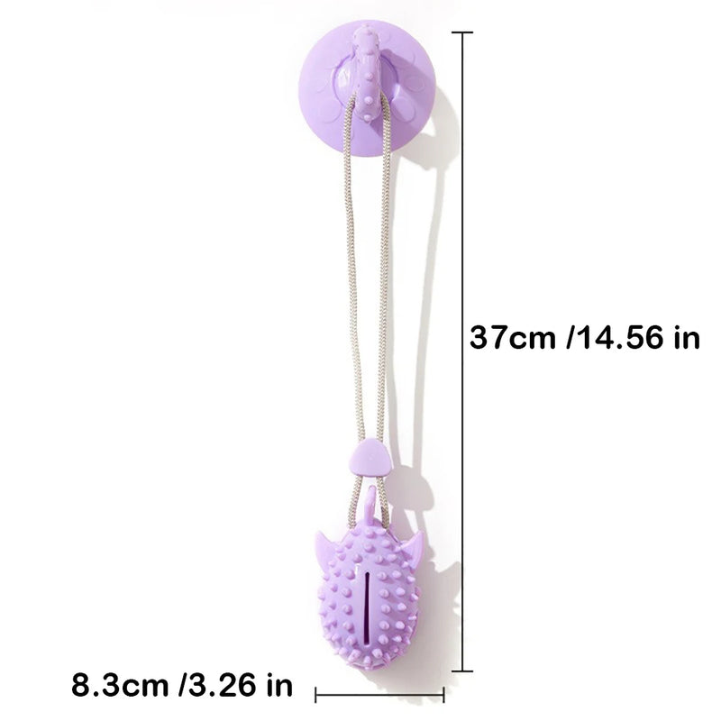 durable dog chew toy with suction cup, view 4 - MRSLM