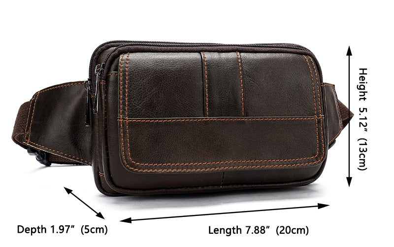 men's leather waist bag, view 7 - MRSLM