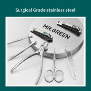 Color contrast stainless steel manicure set, view 7 - MRSLM