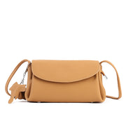 soft cowhide pleated crossbody bag, view 3 - MRSLM