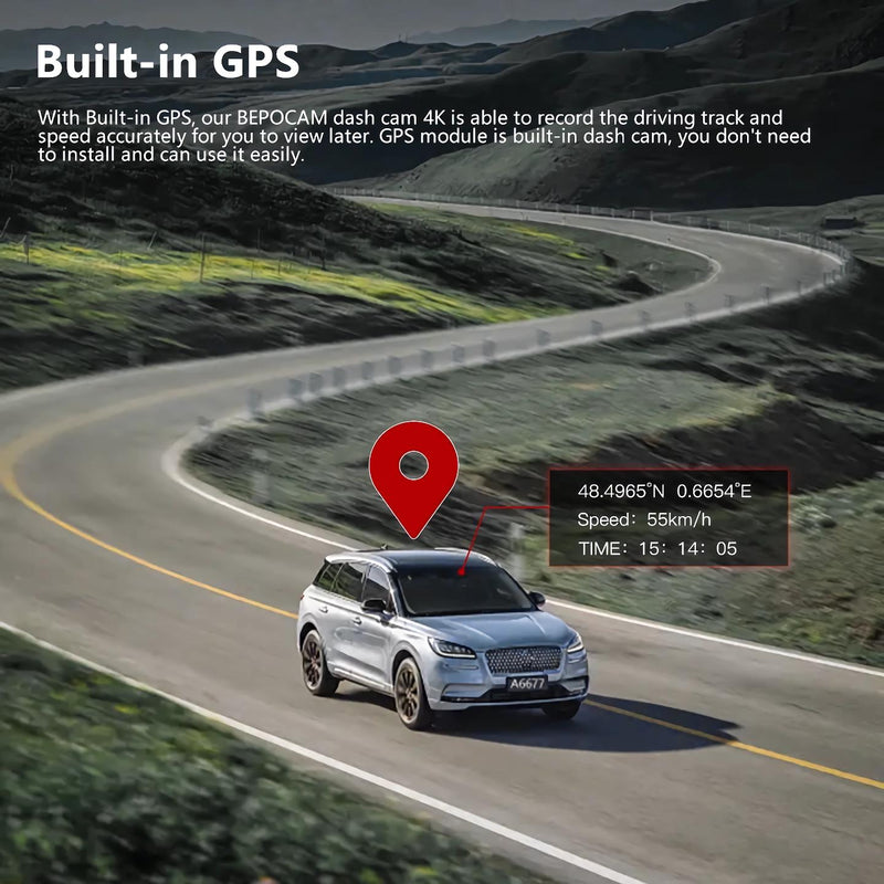 UHD 4K dash cam with GPS, view 7 - MRSLM