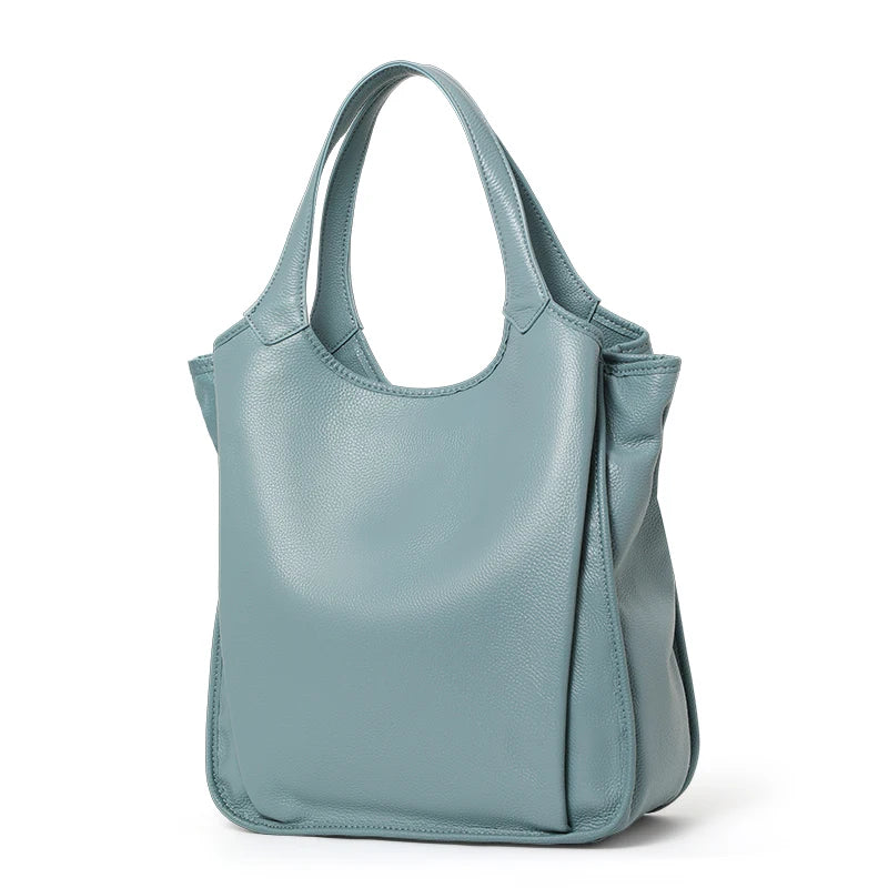 genuine leather tote bag, view 2 - MRSLM