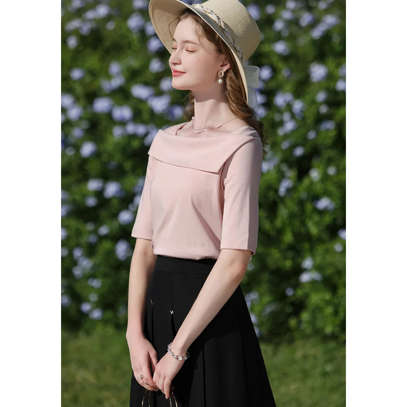 square neck half-sleeve t-shirt, view 5 - MRSLM