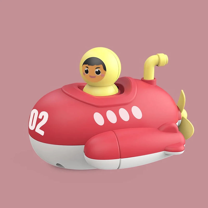 wind-up submarine bath toy, view 2 - MRSLM
