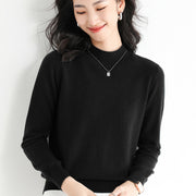 women's half turtleneck thin knit sweater, view 4 - MRSLM