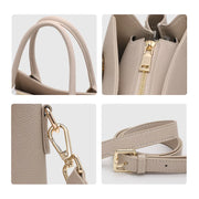 genuine leather top handle handbag, view 4 - MRSLM