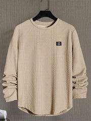 men's letter collage chest sweatshirt, view 11 - MRSLM
