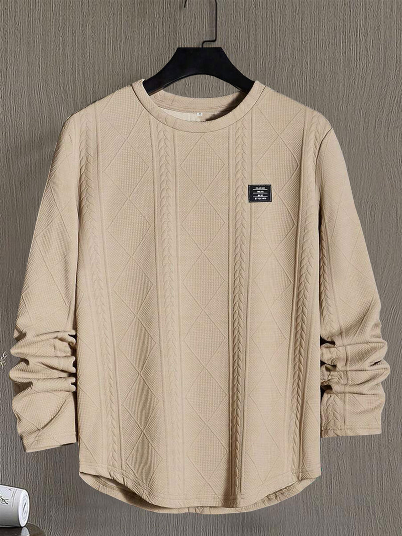 men's letter collage chest sweatshirt, view 11 - MRSLM