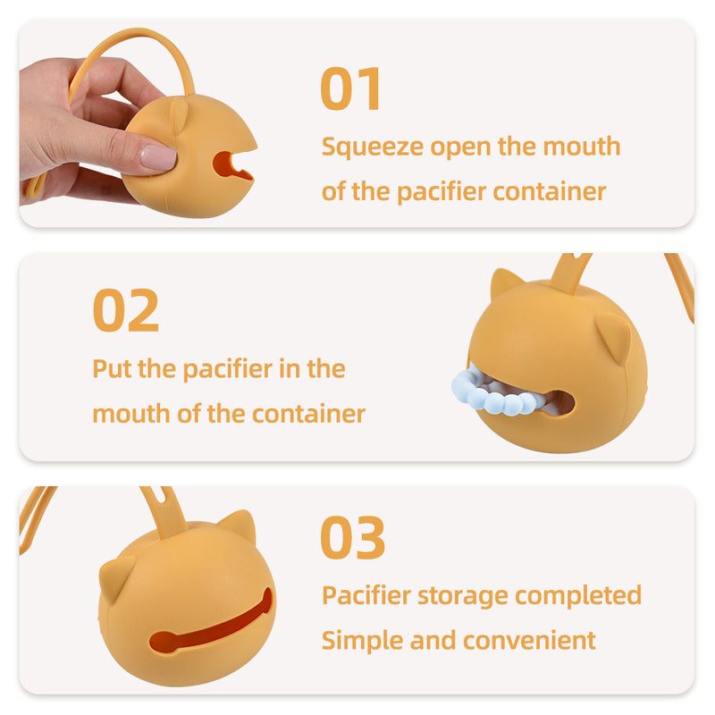 baby pacifier holder bag silicone box, view 12 - MRSLM