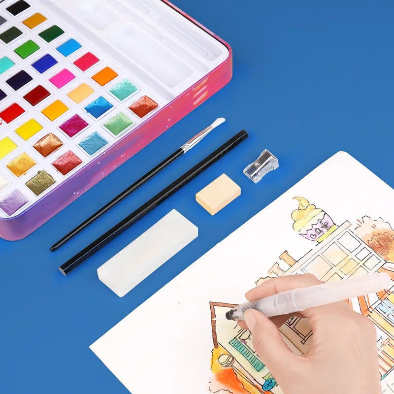 solid watercolor paint set, view 9 - MRSLM