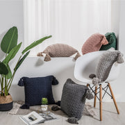 chenille knitted pillow cover, view 12 - MRSLM