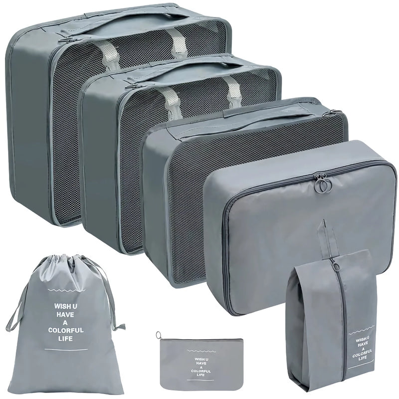 7-piece travel packing cubes set, view 3 - MRSLM