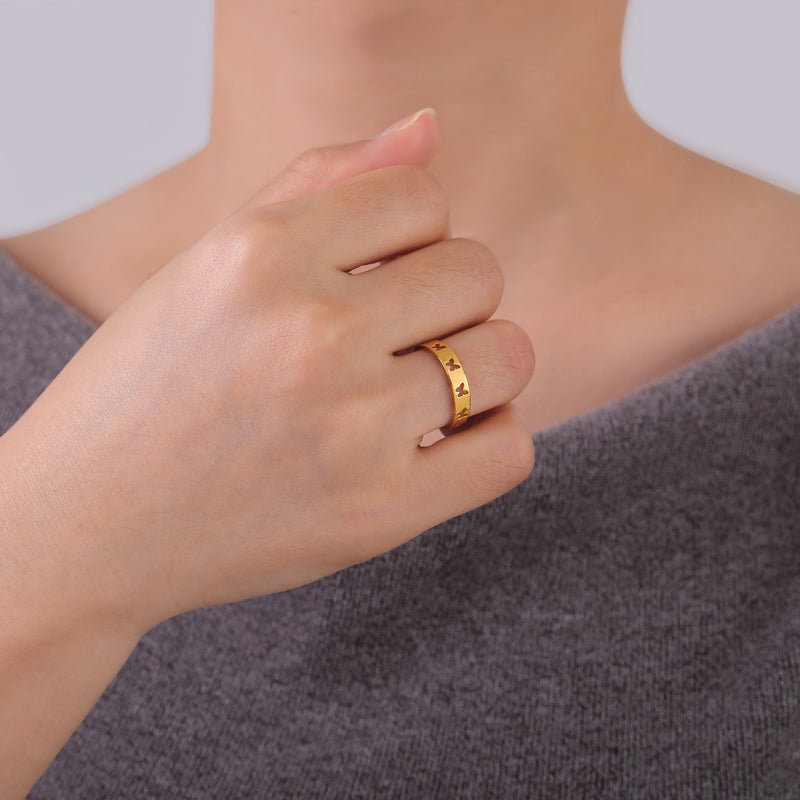 hollow butterfly ring, view 8 - MRSLM