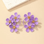 Camellia flower dangle earrings, view 4 - MRSLM