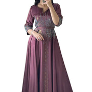 lace-up rhinestone long dress, view 7 - MRSLM