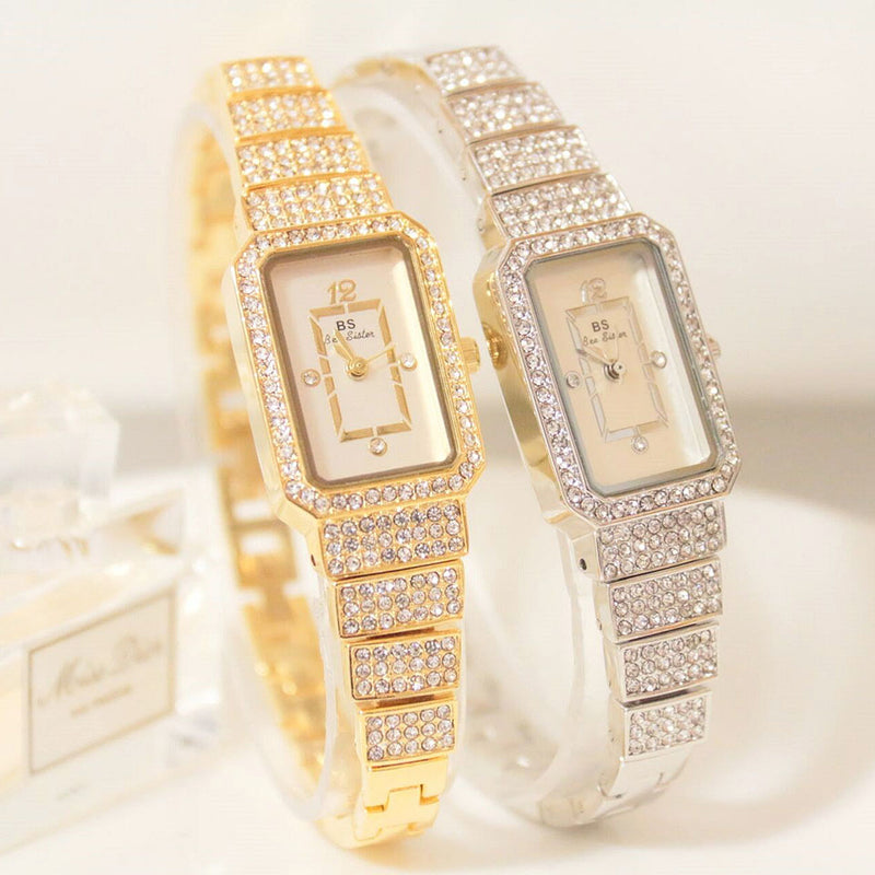 full diamond ladies quartz watch, view 4 - MRSLM