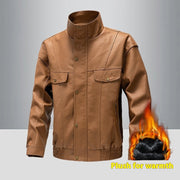 retro PU leather jacket - MRSLM