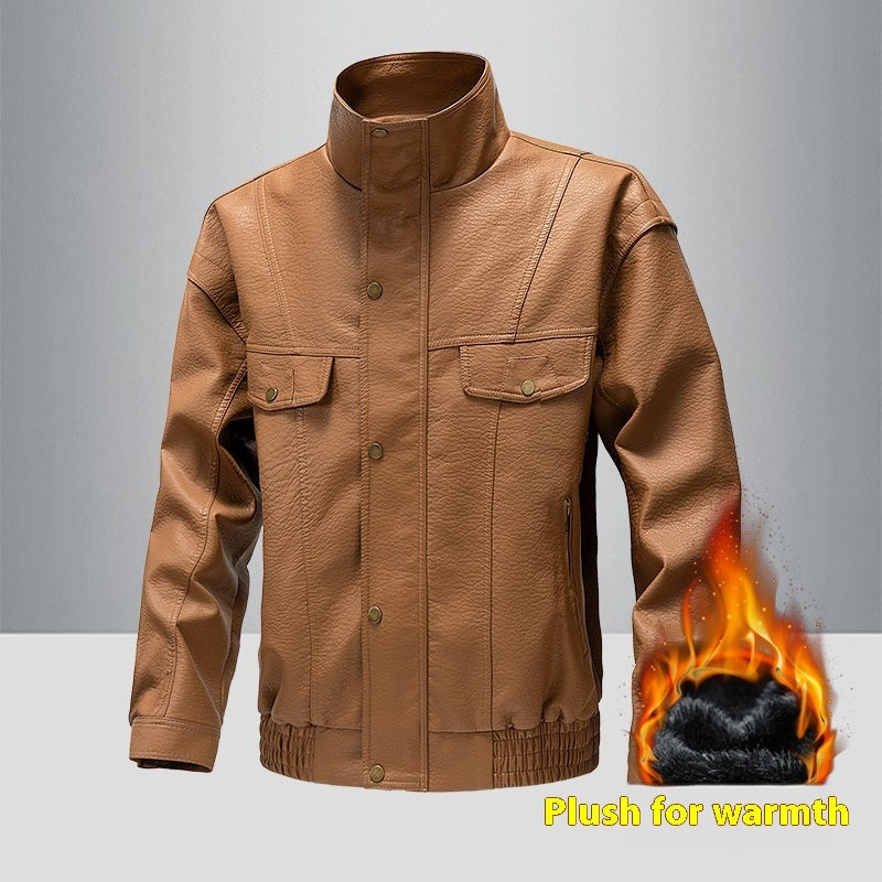 retro PU leather jacket - MRSLM