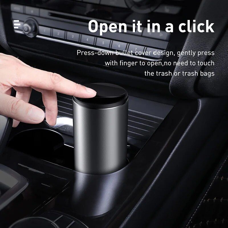 compact alloy car and office trash bin, view 4 - MRSLM