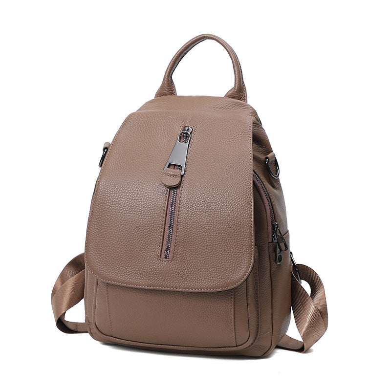 women's genuine leather multi-layer backpack, view 5 - MRSLM