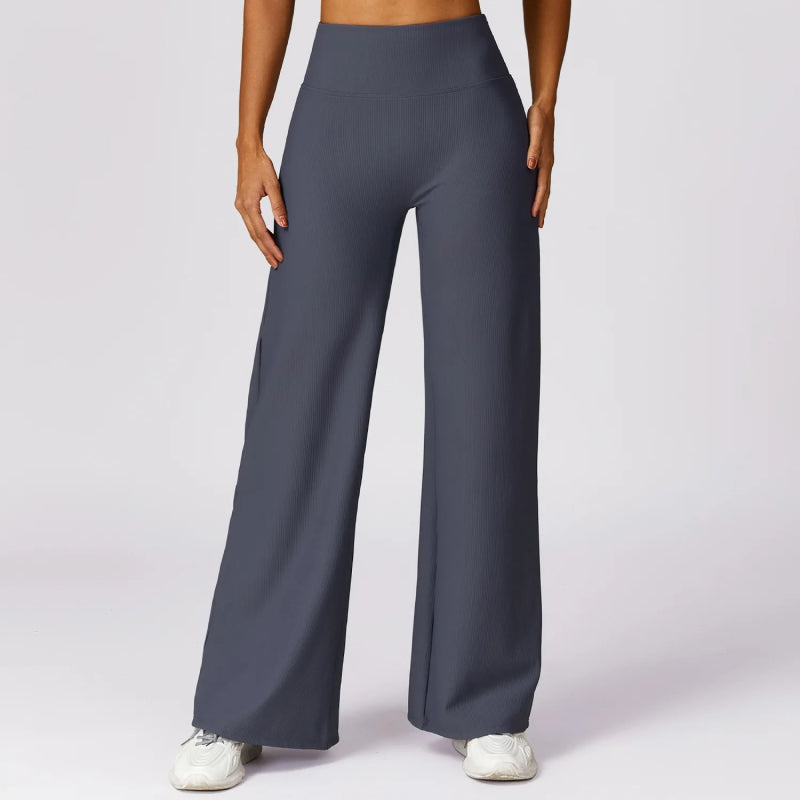 high waisted quick-dry flared yoga pants, view 5 - MRSLM