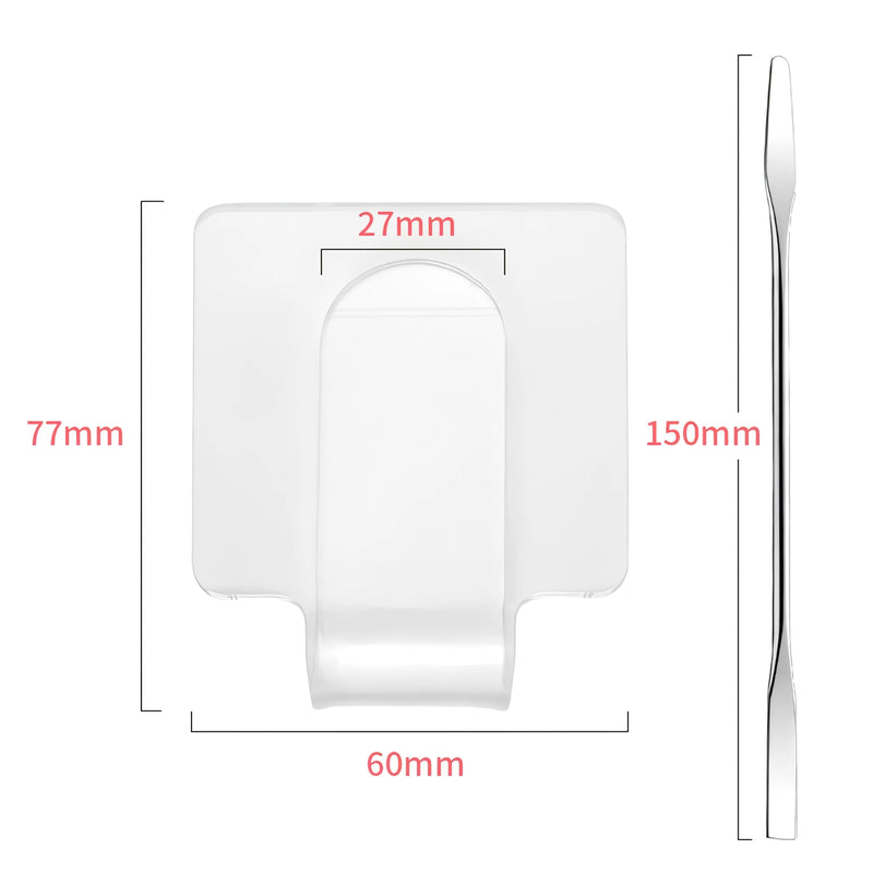 acrylic transparent makeup palette with spatula, view 3 - MRSLM