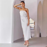 backless printed dress, view 4 - MRSLM