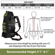 90l tactical camping backpack, view 10 - MRSLM