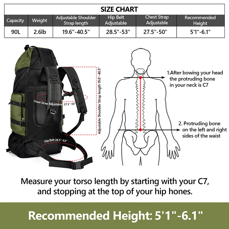 90l tactical camping backpack, view 10 - MRSLM