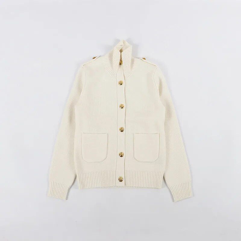 Women's wool cashmere blend cardigan, view 3 - MRSLM