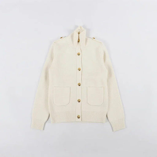 Women's wool cashmere blend cardigan, view 3 - MRSLM