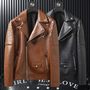 Men's biker PU leather jacket - MRSLM