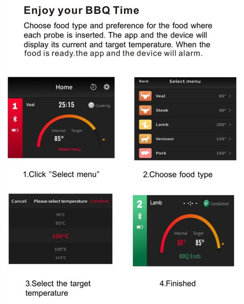 wireless bbq thermometer, view 4 - MRSLM
