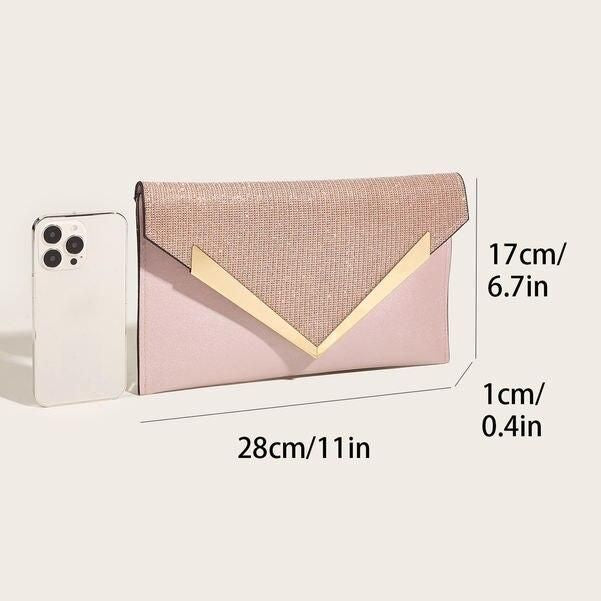 Shimmering sequin evening clutch, view 7 - MRSLM
