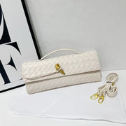 woven leather crossbody clutch bag, view 14 - MRSLM