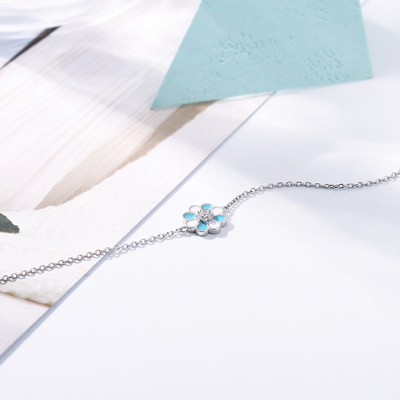 sun flower 925 silver bracelet, view 5 - MRSLM