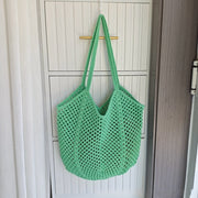hollow-out knitted tote bag for women, view 12 - MRSLM