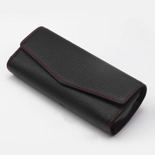cowhide leather sunglasses case for car visor - MRSLM