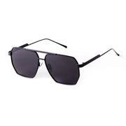 retro metal oversized polarized square sunglasses, view 11 - MRSLM
