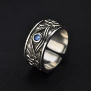 men's thai silver eye ring - MRSLM