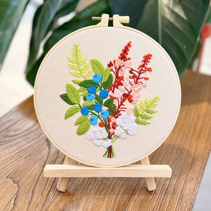 flower embroidery kit for beginners, view 6 - MRSLM