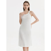 silk blend halterneck midi dress, view 25 - MRSLM