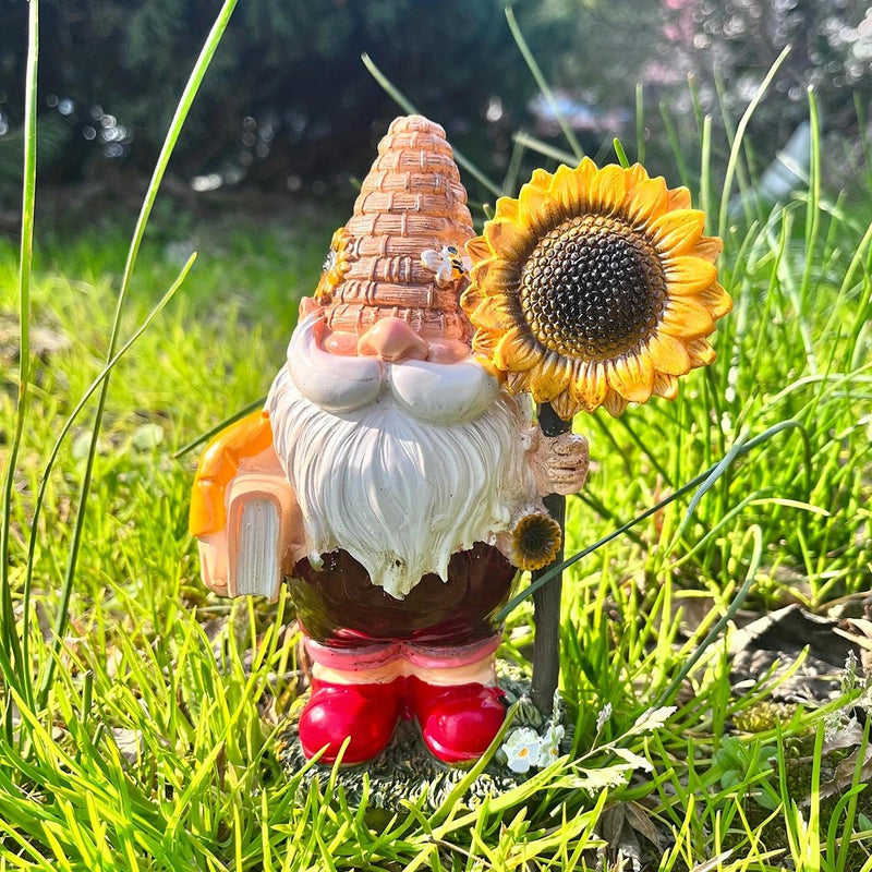 sunflower gnome resin statue - MRSLM