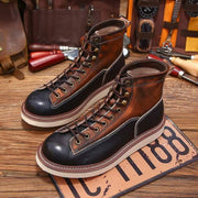 men's cow leather vintage ankle boots, view 4 - MRSLM