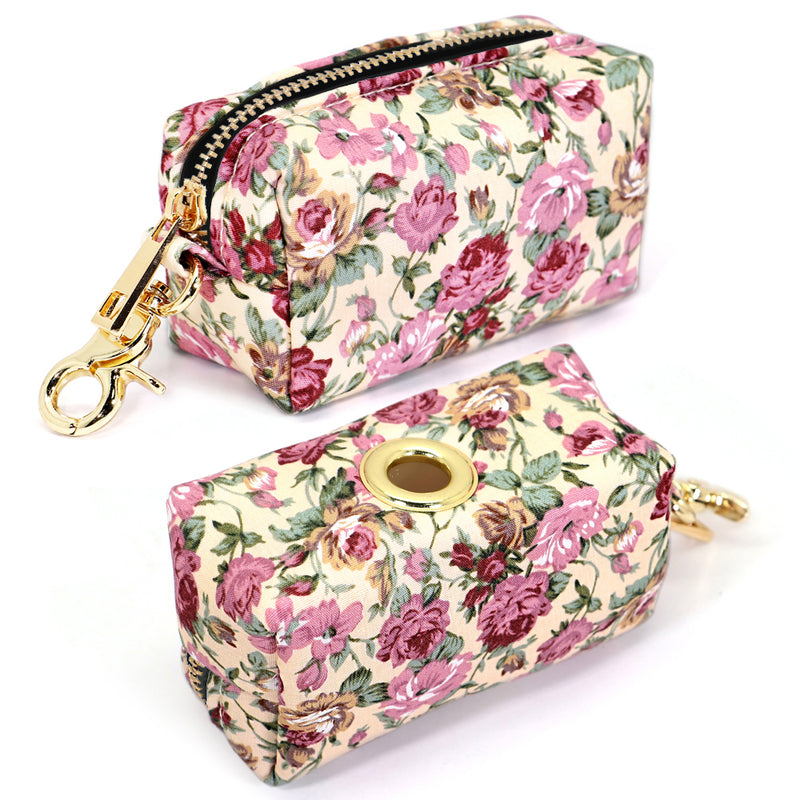 flower print dog walking bag, view 3 - MRSLM