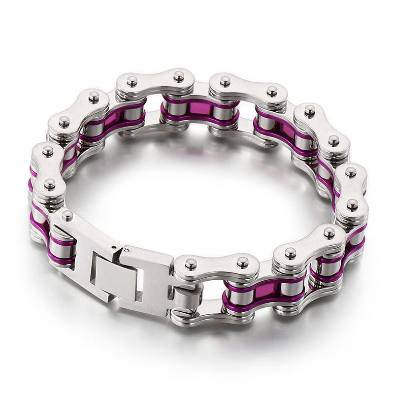 bicycle chain titanium steel bracelet, view 3 - MRSLM
