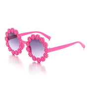 kids round daisy flower sunglasses, view 3 - MRSLM